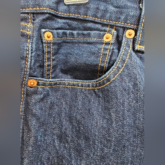 Levi's Men's Straight Jeans in Deep Indigo Blue - Picture 4 of 7
